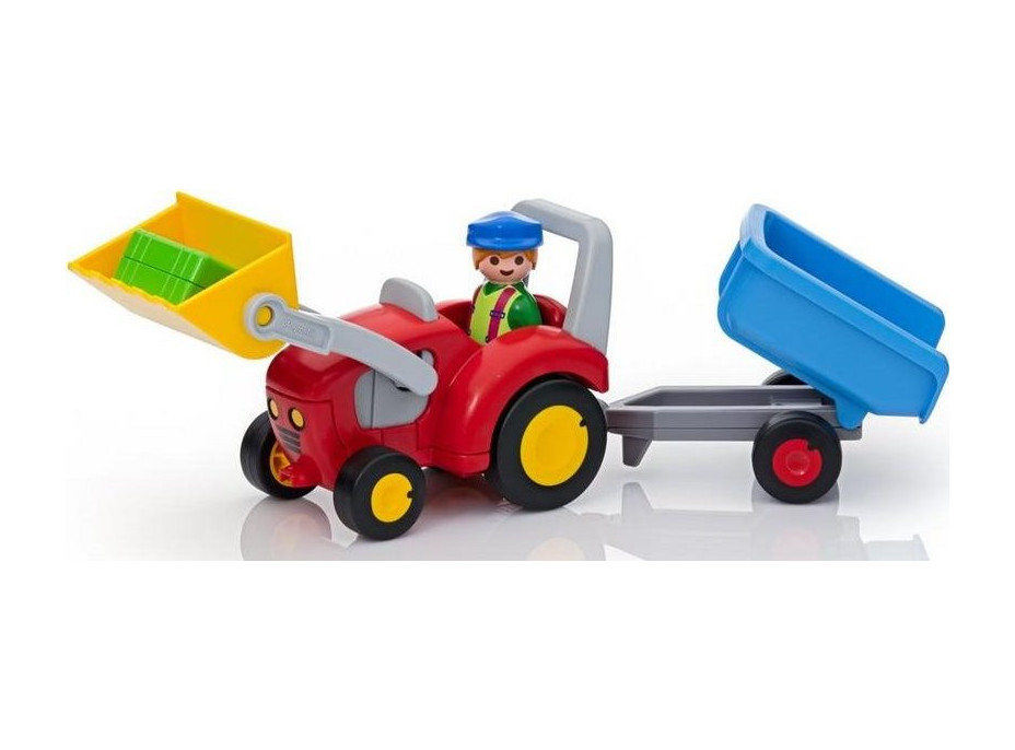 PLAYMOBIL® 1.2.3 6964 Traktor s přívěsem