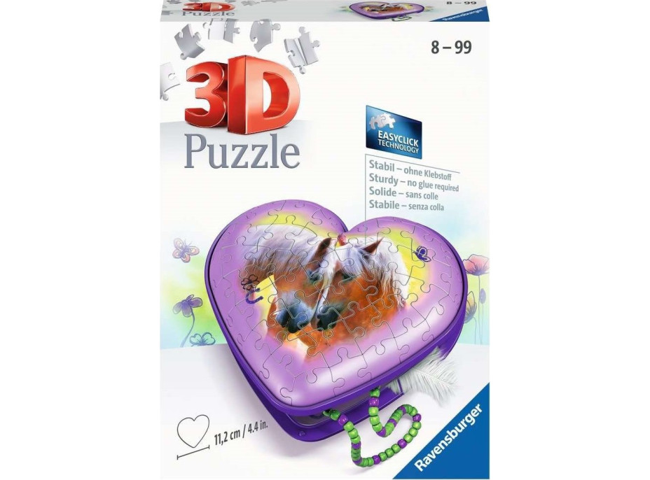 RAVENSBURGER 3D puzzle Srdce Koně 54 dílků