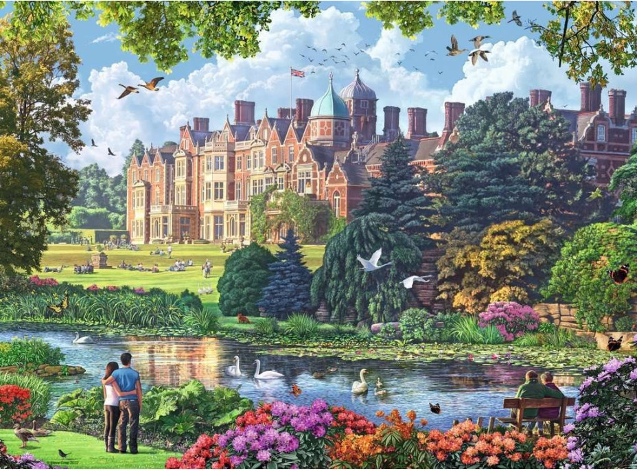 RAVENSBURGER Puzzle Královské rezidence, Velká Británie 4x500 dílků