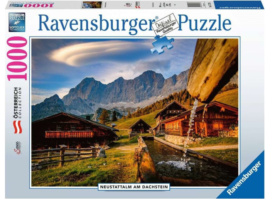 RAVENSBURGER Puzzle Neustattalm am Dachstein, Rakousko 1000 dílků