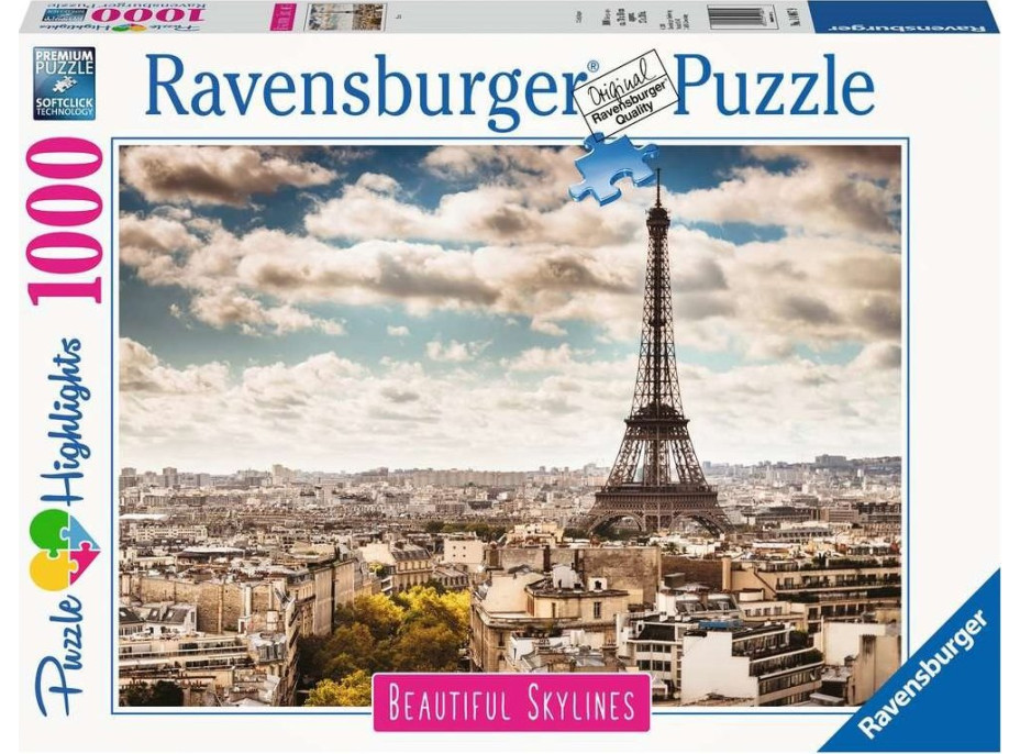 RAVENSBURGER Puzzle Paříž, Francie 1000 dílků