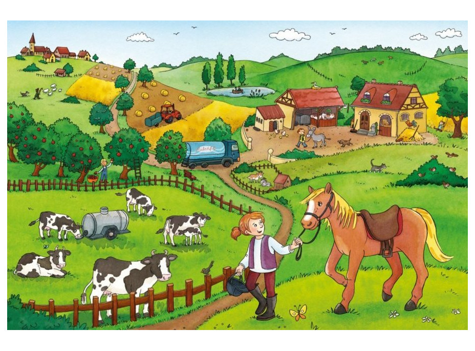 RAVENSBURGER Puzzle Práce na farmě 2x12 dílků