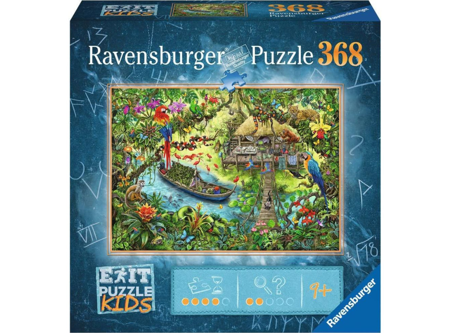 RAVENSBURGER Únikové EXIT puzzle Kids Expedice do džungle 368 dílků