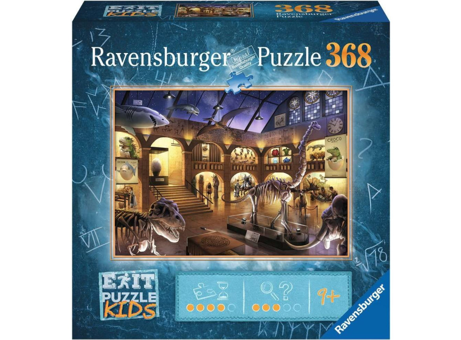 RAVENSBURGER Únikové EXIT puzzle Kids Noc v muzeu 368 dílků