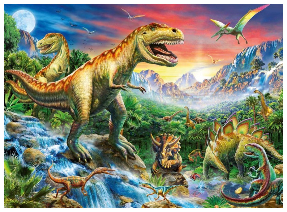 RAVENSBURGER Puzzle V dobách dinosaurů XXL 100 dílků