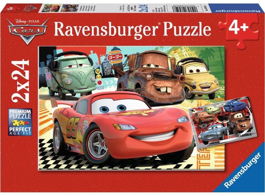 RAVENSBURGER Puzzle Auta 2: Výlet do Evropy 2x24 dílků