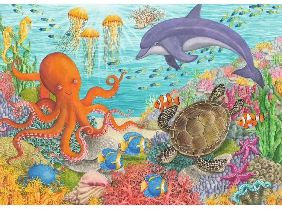 RAVENSBURGER Puzzle Přátelé z oceánu 35 dílků