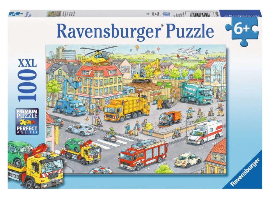 RAVENSBURGER Puzzle Auta ve městě XXL 100 dílků