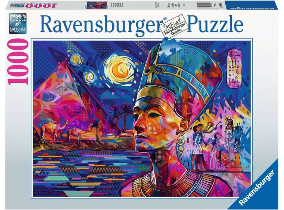 RAVENSBURGER Puzzle Nefertiti na Nilu 1000 dílků