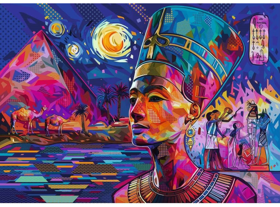 RAVENSBURGER Puzzle Nefertiti na Nilu 1000 dílků