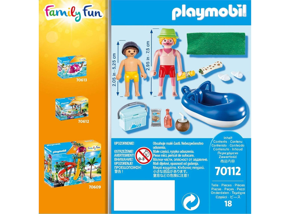 PLAYMOBIL® Family Fun 70112 Dovolenkář s plovacím kruhem