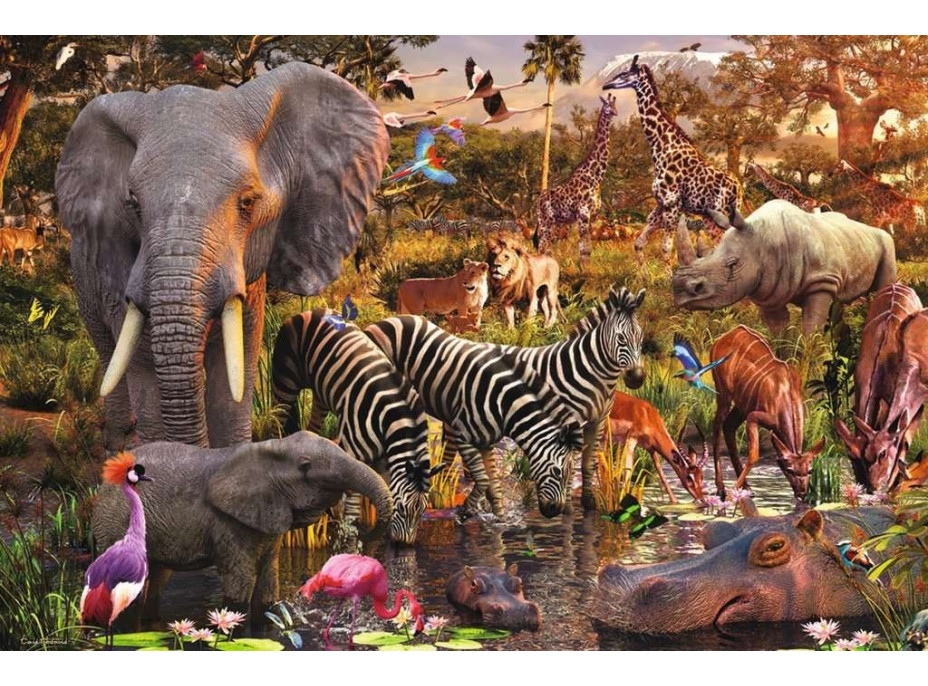 RAVENSBURGER Puzzle Africká zvířata 3000 dílků