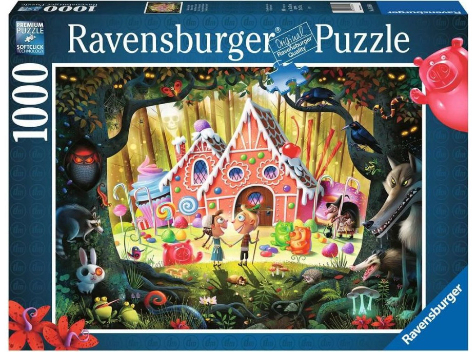 RAVENSBURGER Puzzle Jeníček a Mařenka (Perníková chaloupka) 1000 dílků