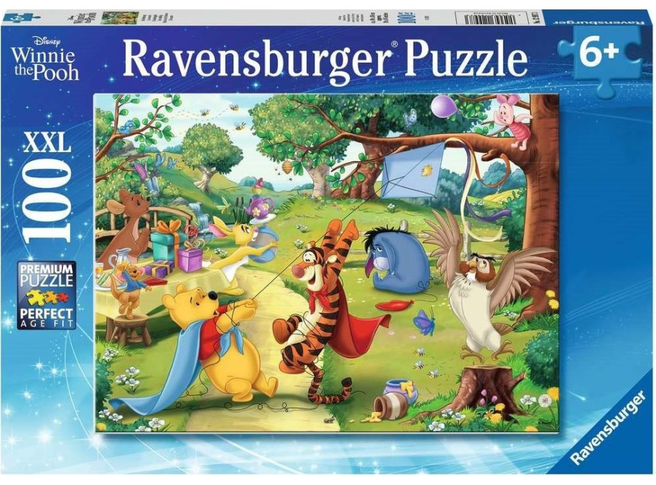 RAVENSBURGER Puzzle Medvídek Pú zachraňuje XXL 100 dílků