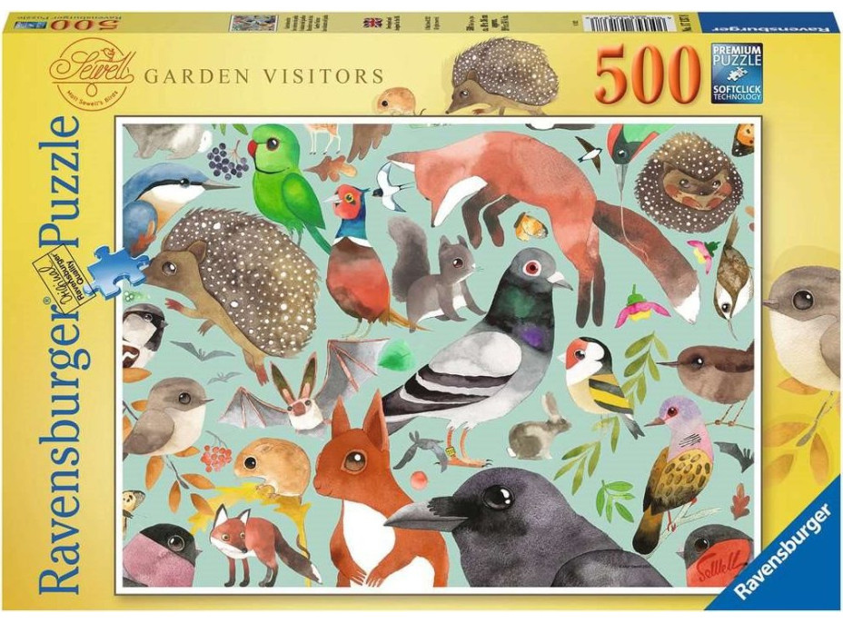 RAVENSBURGER Puzzle Návštěvníci zahrady 500 dílků