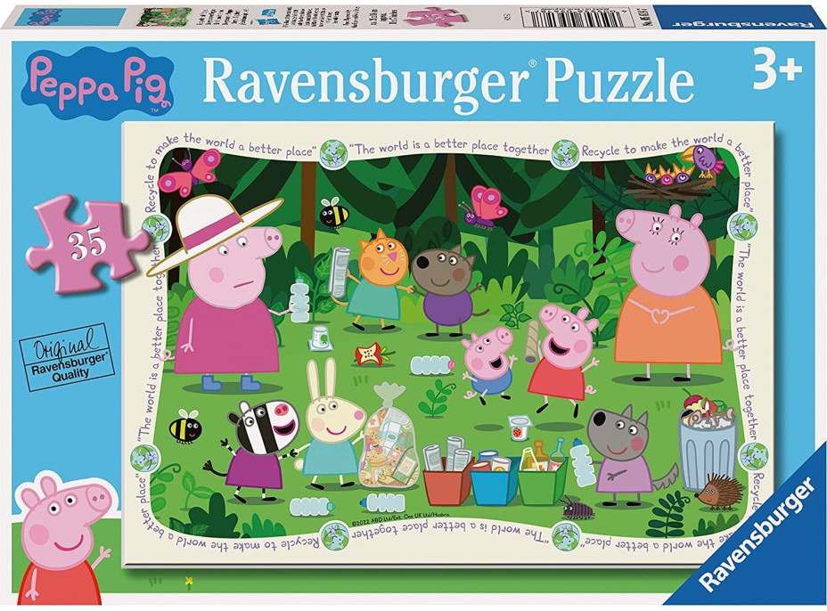 RAVENSBURGER Puzzle Prasátko Peppa 35 dílků