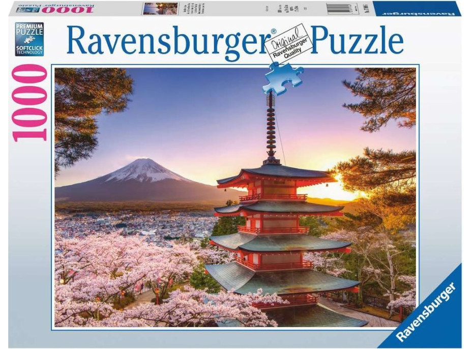 RAVENSBURGER Puzzle Rozkvetlé třešně v Japonsku 1000 dílků