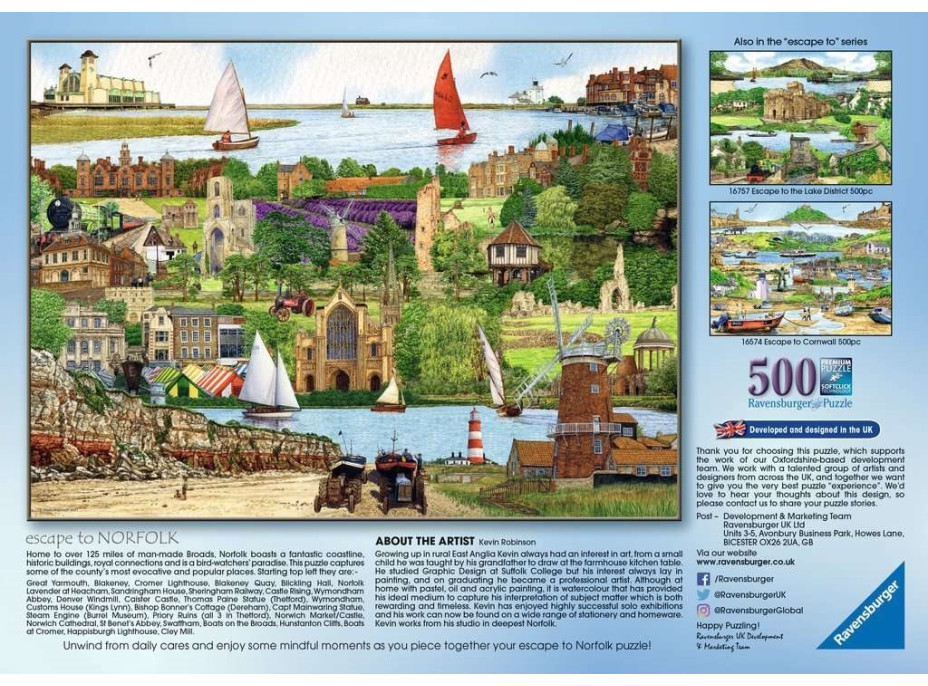 RAVENSBURGER Puzzle Útěk do Norfolku 500 dílků