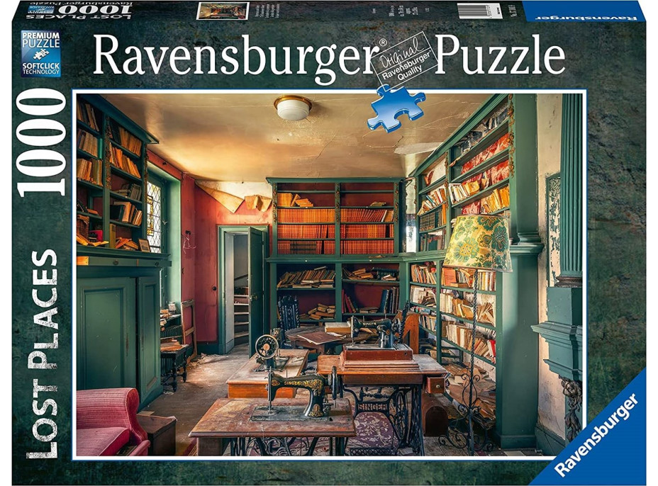 RAVENSBURGER Puzzle Ztracená místa: Záhadná hradní knihovna 1000 dílků