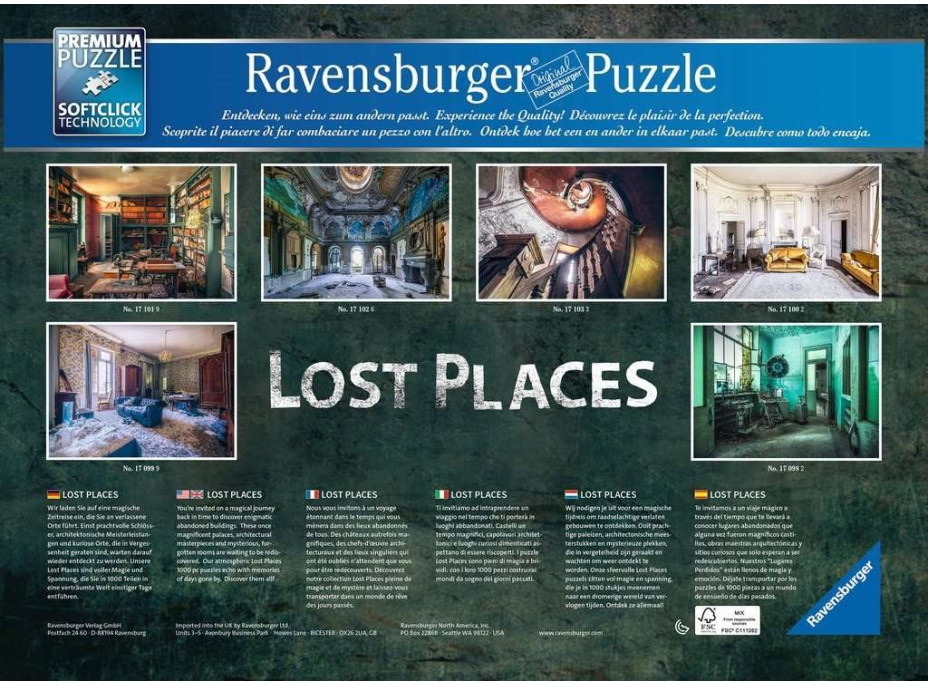 RAVENSBURGER Puzzle Ztracená místa: Snový pokoj 1000 dílků