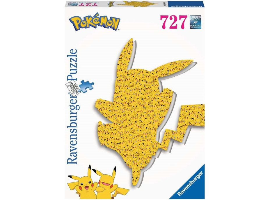 RAVENSBURGER Tvarové puzzle Pokémon Pikachu 727 dílků