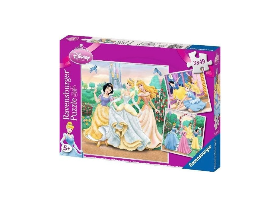 RAVENSBURGER Puzzle Disney princezny: Sny 3x49 dílků