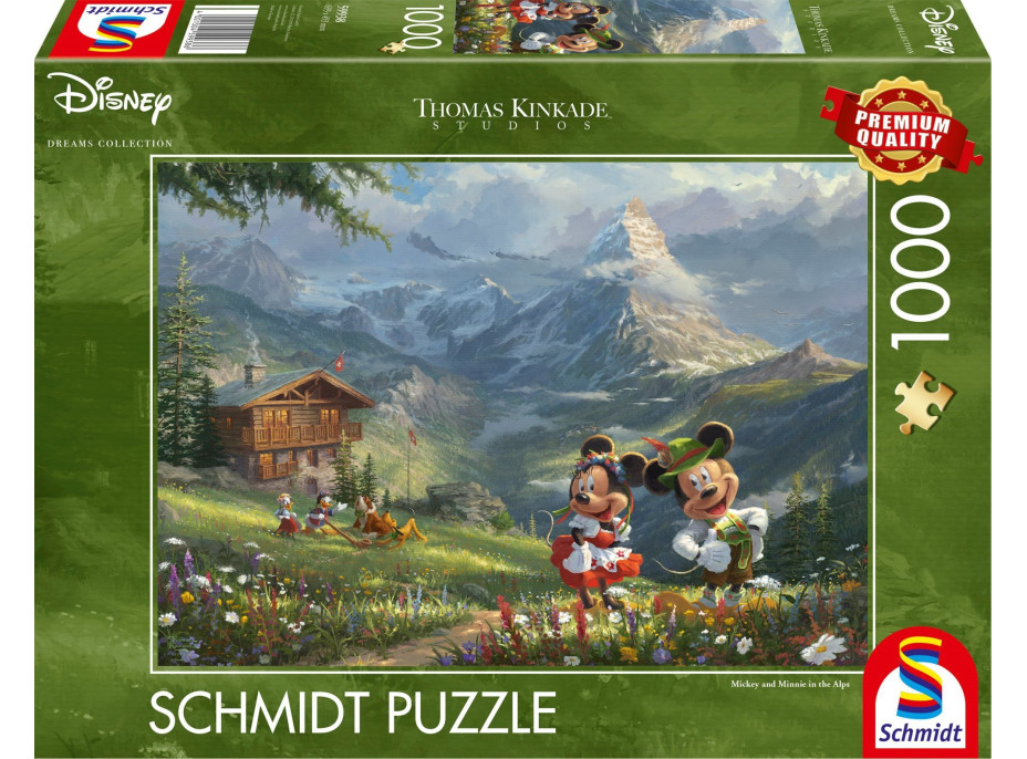 SCHMIDT Puzzle Mickey & Minnie v Alpách 1000 dílků