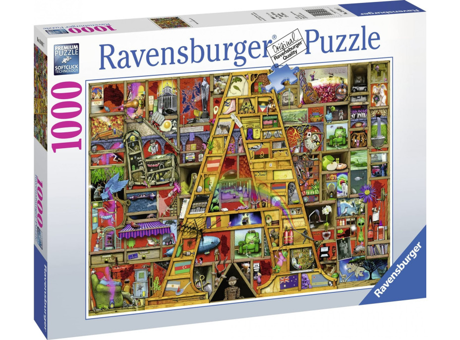 RAVENSBURGER Puzzle Úžasná abeceda - písmeno A 1000 dílků