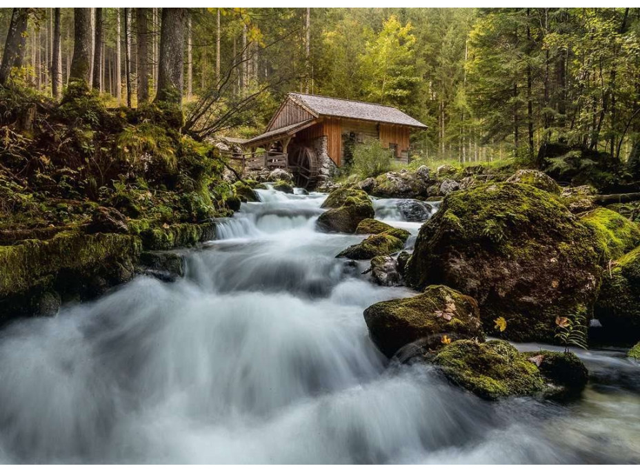 RAVENSBURGER Puzzle Vodopád Gollinger Wasserfall, Rakousko 1000 dílků