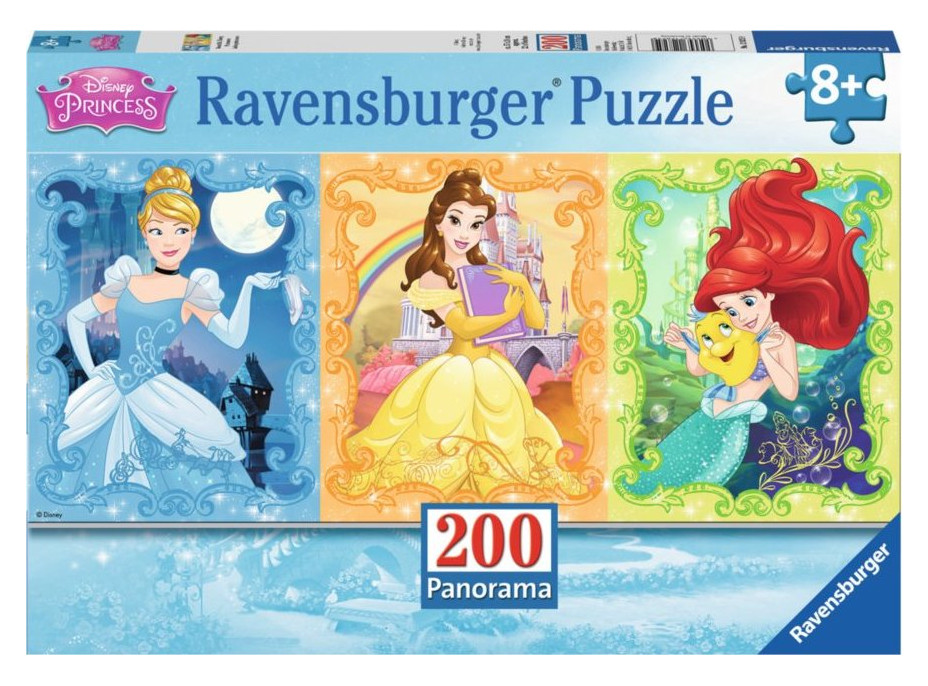 RAVENSBURGER Panoramatické puzzle Překrásné Disney princezny XXL 200 dílků