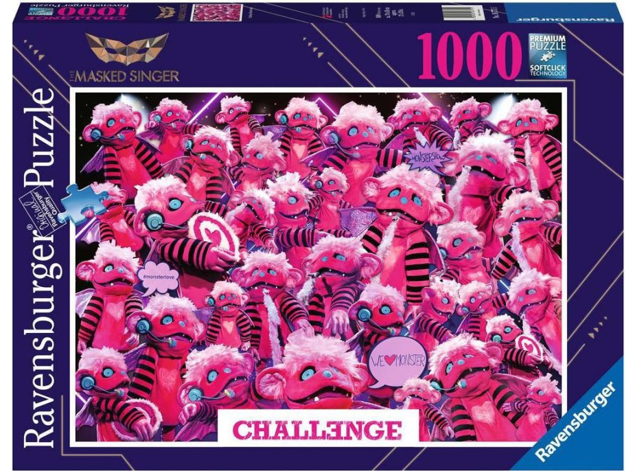 RAVENSBURGER Puzzle Challenge: Masked Singer Monster 1000 dílků