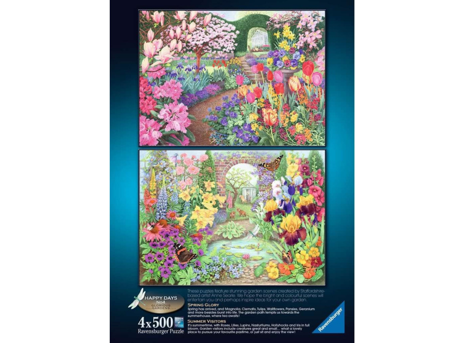 RAVENSBURGER Puzzle Nádherné zahrady 4x500 dílků