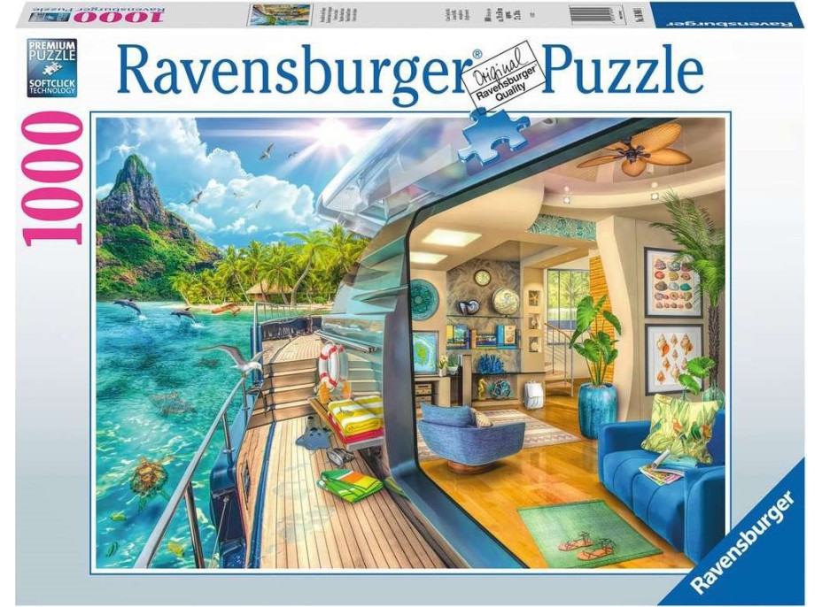 RAVENSBURGER Puzzle Ubytování na tropickém ostrově 1000 dílků