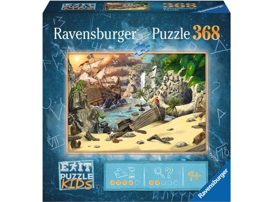 RAVENSBURGER Únikové EXIT puzzle Kids Pirátské dobrodružství 368 dílků