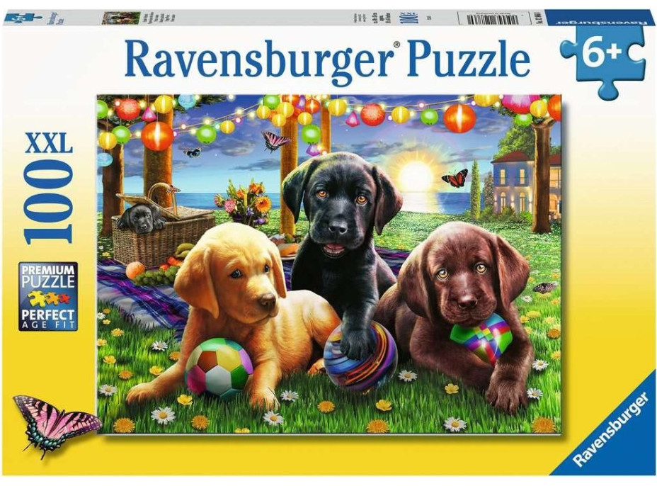 RAVENSBURGER Puzzle Psí piknik XXL 100 dílků