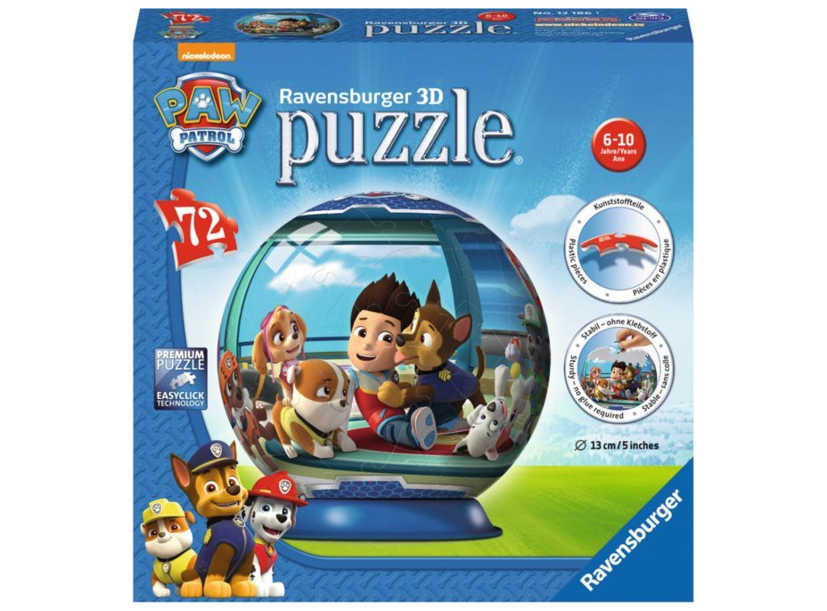 RAVENSBURGER Puzzleball Tlapková patrola 73 dílků