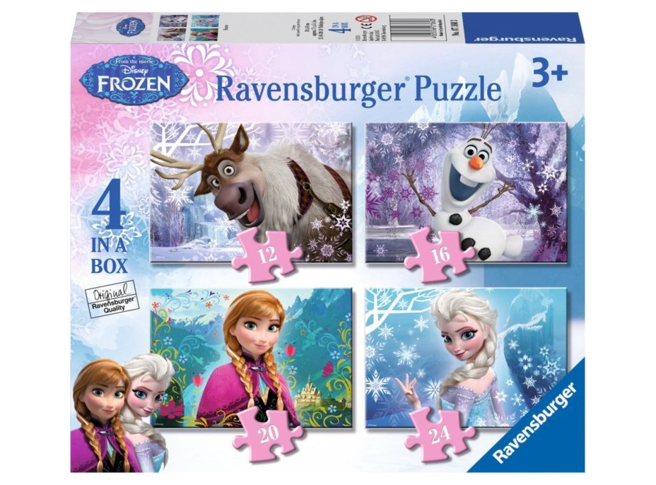 RAVENSBURGER Puzzle Ledové království 4v1 (12,16,20,24 dílků)