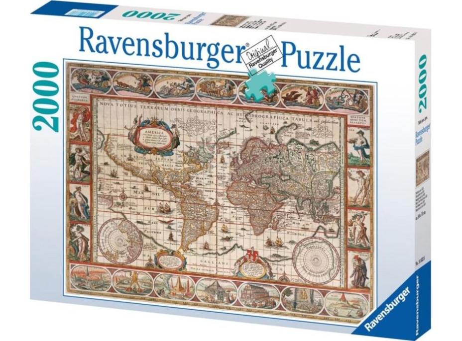 RAVENSBURGER Puzzle Mapa světa r. 1650, 2000 dílků