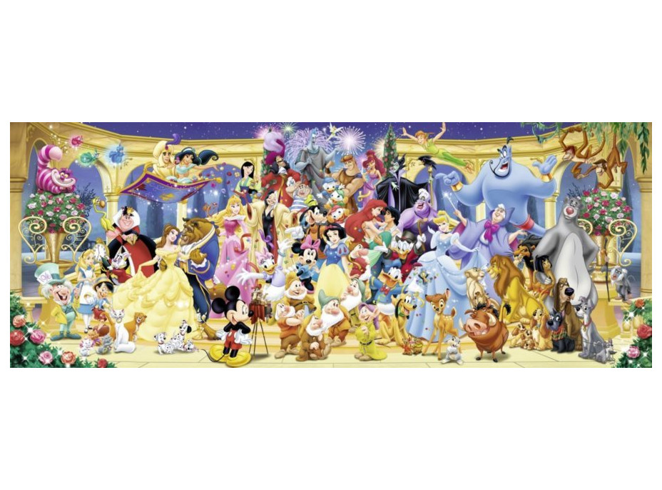 RAVENSBURGER Panoramatické puzzle Disney - Rodinná fotka 1000 dílků