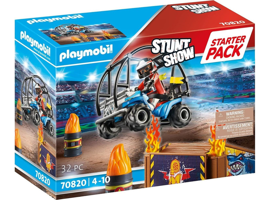 PLAYMOBIL® Stunt Show 70820 Starter Pack Kaskadérská show se čtyřkolkou a ohnivou rampou