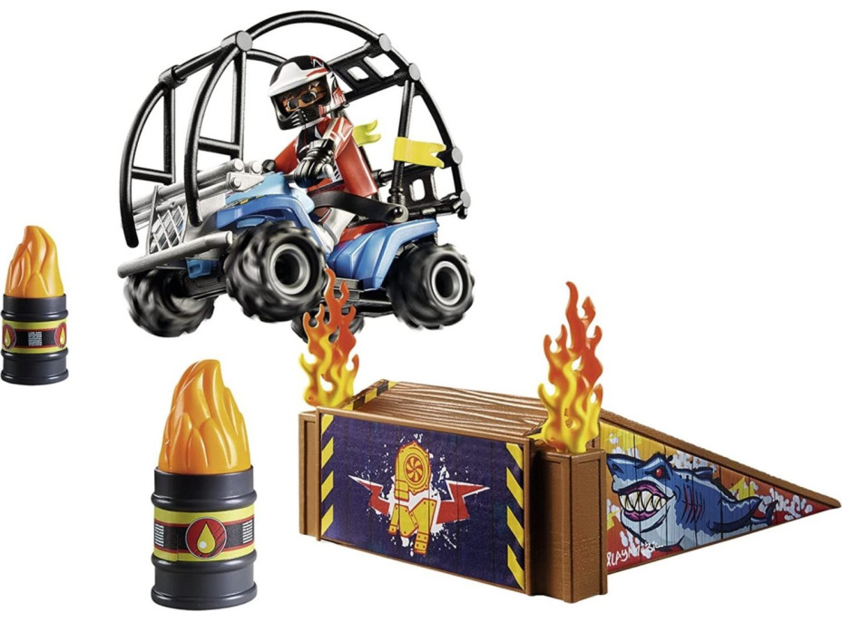 PLAYMOBIL® Stunt Show 70820 Starter Pack Kaskadérská show se čtyřkolkou a ohnivou rampou