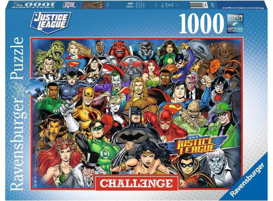 RAVENSBURGER Puzzle Challenge: Liga spravedlnosti 1000 dílků