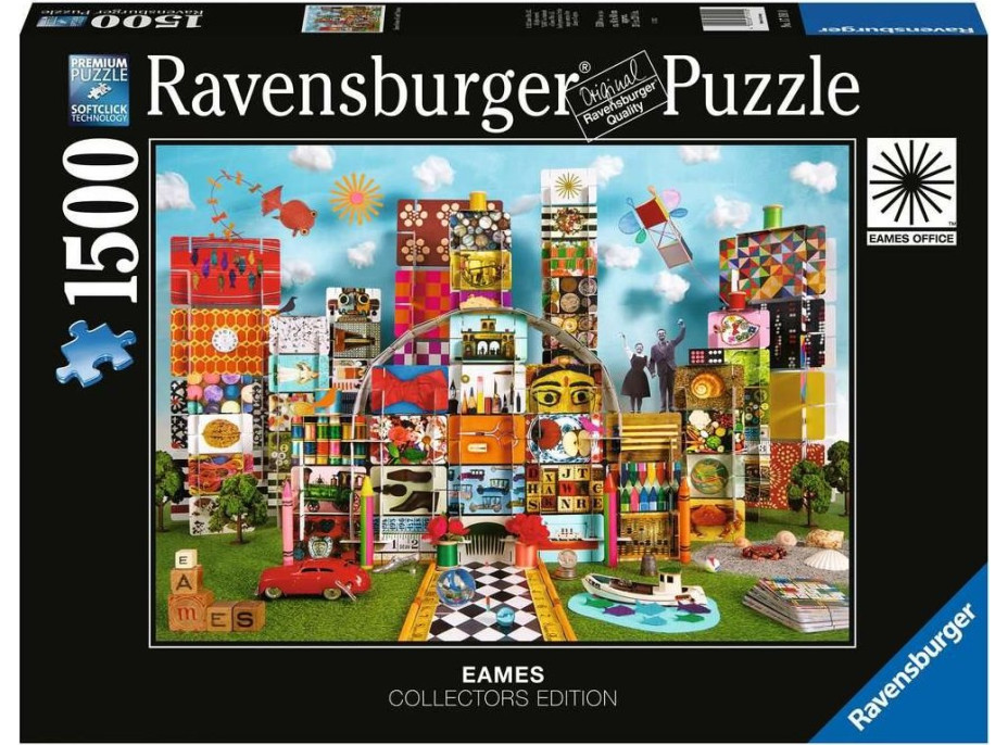 RAVENSBURGER Puzzle Eames: Domeček z karet Fantazie 1500 dílků