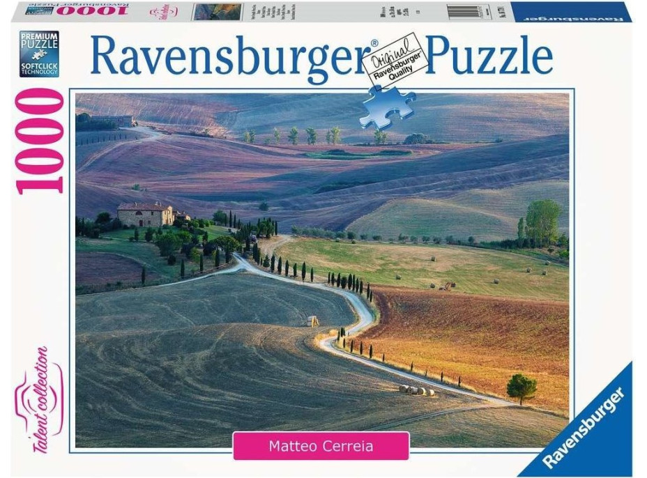 RAVENSBURGER Puzzle Farma Terrapille, Pienza, Siena, Toskánsko 1000 dílků