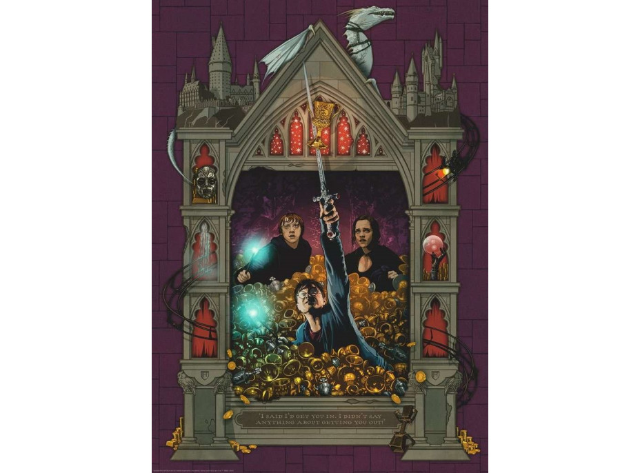 RAVENSBURGER Puzzle Harry Potter 7: Trezor v Gringottovic bance 1000 dílků