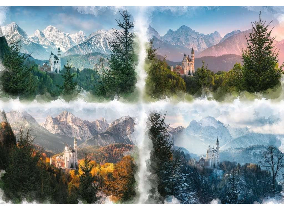 RAVENSBURGER Puzzle Neuschwanstein ve čtyřech ročních obdobích 18000 dílků