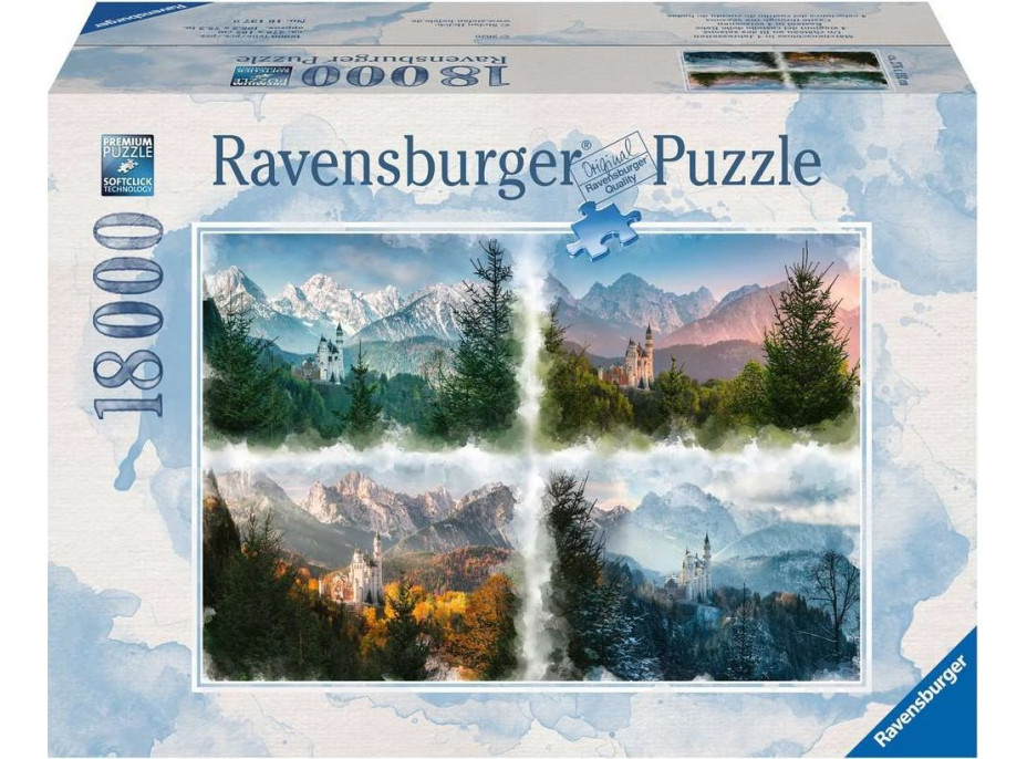 RAVENSBURGER Puzzle Neuschwanstein ve čtyřech ročních obdobích 18000 dílků