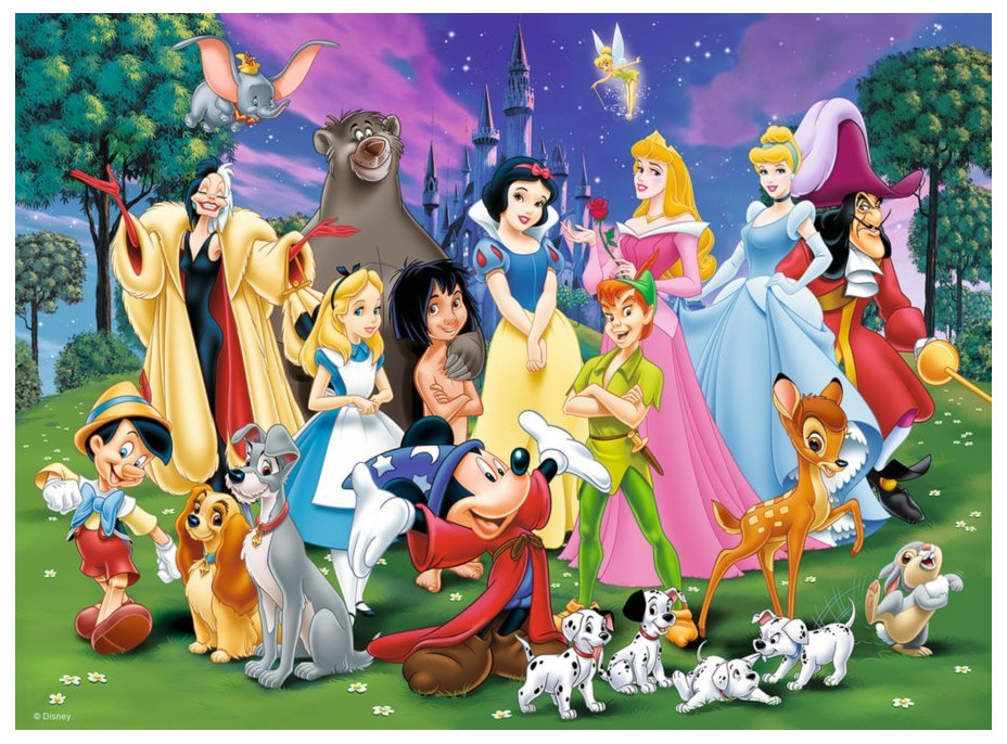 RAVENSBURGER Puzzle Pohádkové Disney postavy XXL 200 dílků