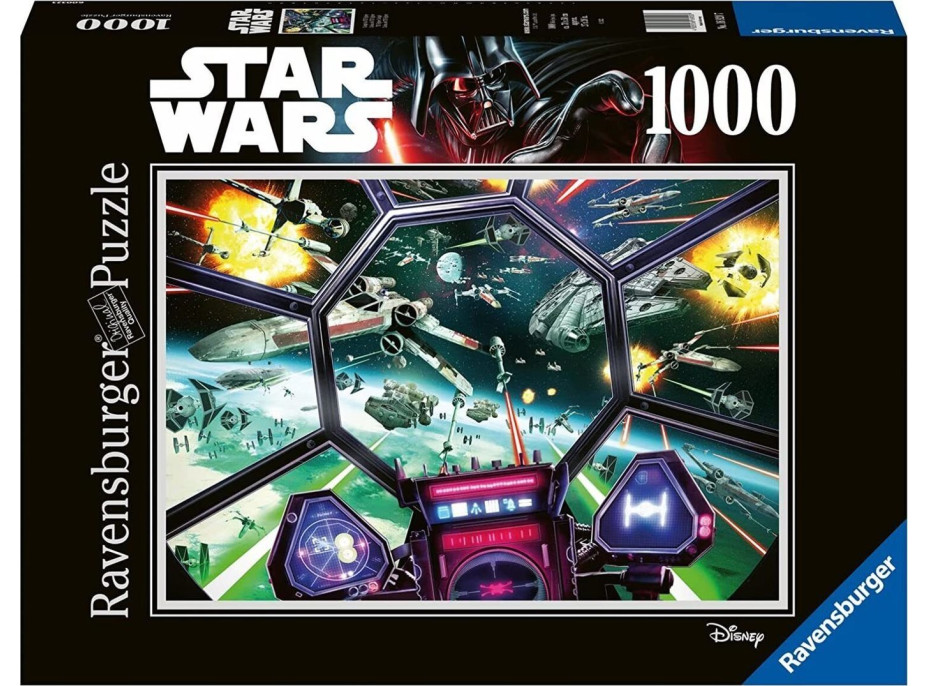 RAVENSBURGER Puzzle Star Wars: TIE Fighter Kokpit 1000 dílků