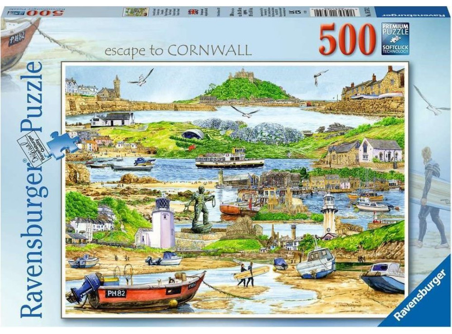 RAVENSBURGER Puzzle Útěk do Cornwallu 500 dílků